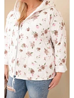 Plus veľkosť dámske jarné bundy s malým kvetinovým vzorom Fango