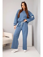 Dámsky set maslová mikina + nohavice denim