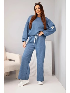 Dámsky set maslová mikina + nohavice denim