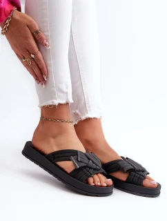 Pachnące Klapki Damskie Na Płaskiej Podeszwie ZAXY LL285096 Czarne