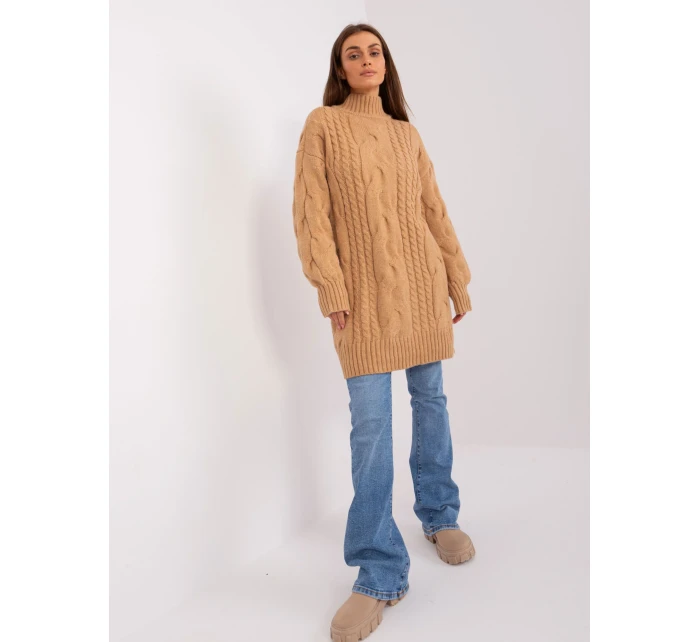 Sweter AT SW  camelowy model 18884816 - FPrice