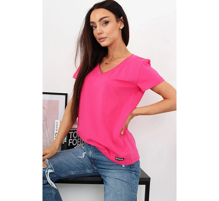 Dámske tričko s krátkym rukávom Serek brown - Off Pink