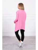 Oversize mikina s asymetrickými bokmi svetlo ružová Oversize mikina s asymetrickými bokmi svetlo ružová