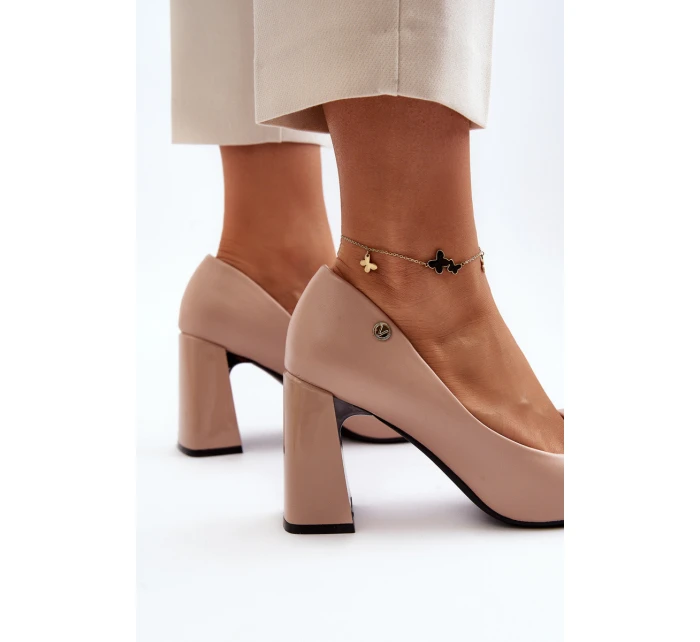 Na Podpatku S Mašlí Beige model 21649229 - VINCEZA