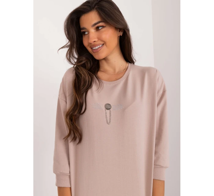 Bluzka RV BZ model 20180334 beżowy - FPrice Bluzka RV BZ model 20180334 beżowy - FPrice