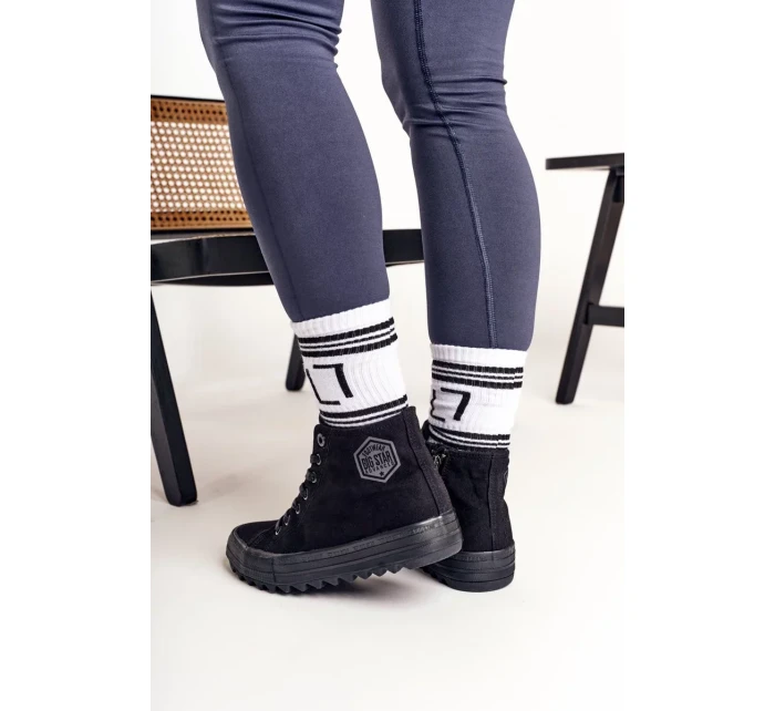 Dámské vysoké tenisky Big Star - černé Dámské vysoké tenisky Big Star - černé