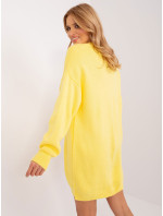 Žlté pletené šaty s vlnou