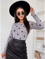 Dámsky sveter Athena sivý FashionStreet MY2051