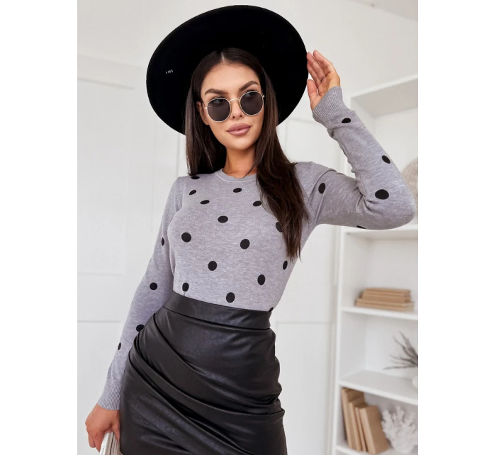 Dámsky sveter Athena sivý FashionStreet MY2051