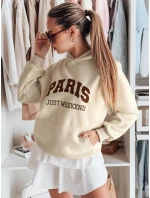 Dámská mikina oversize béžová Dstreet model 21988151 - FashionStreet Dámská mikina oversize béžová Dstreet model 21988151 - FashionStreet