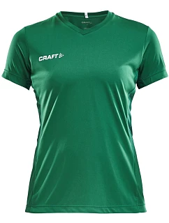 Craft Teamwear Squad Go Jersey Solid W Dámske športové tričko s výstrihom do V 82.5566 team green