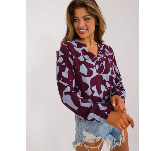 Bluzka model 20235229 bordowy - FPrice Bluzka model 20235229 bordowy - FPrice