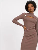 Šaty RV SK 7433.51 hnedá Šaty RV SK 7433.51 hnedá