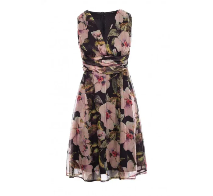 model 15105355 Šifonové šaty s hlubokým výstřihem model 1 - STYLOVE model 15105355 Šifonové šaty s hlubokým výstřihem model 1 - STYLOVE