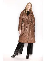 Hnedá oversize bunda z ekologickej kože (AG1-J9080) Hnedá oversize bunda z ekologickej kože (AG1-J9080)