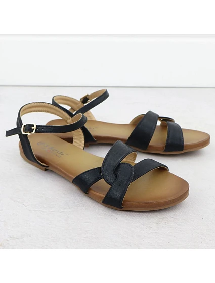 Dámské černé sandály model 21904950 - S.Barski Dámské černé sandály model 21904950 - S.Barski