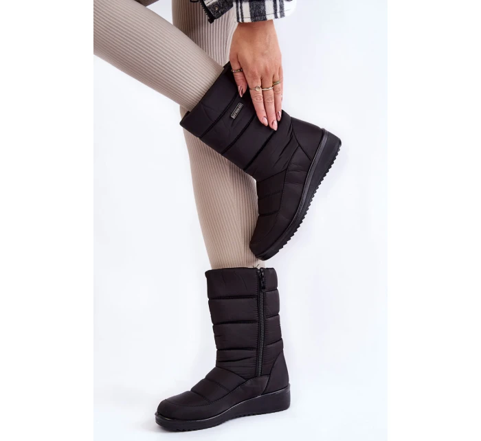 teplé boty na klínku Černé model 21602347 - EVENTO