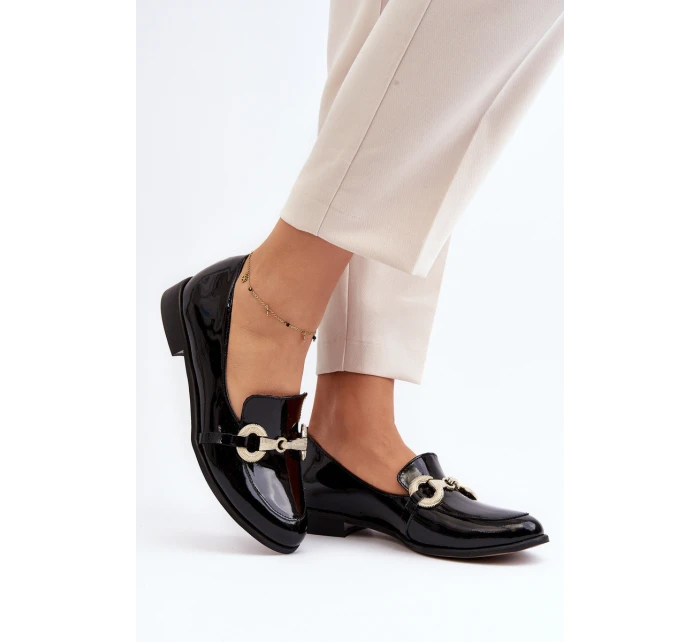 Dámské Mokasíny S Ozdobou Černé model 21646379 - Zazoo Dámské Mokasíny S Ozdobou Černé model 21646379 - Zazoo