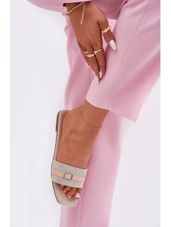 Ploché Dámské Pantofle S Páskem A Béžové model 21689551 - Boto