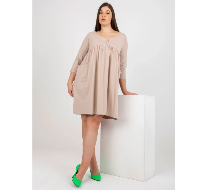 RV šaty SK 8529.37P béžová RV šaty SK 8529.37P béžová