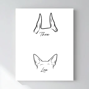 Personalizovaný magický fotoobraz v rámu - 40x50 - zvířecí ouška Personalizovaný magický fotoobraz v rámu - 40x50 - zvířecí ouška