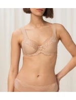 Dámska moderná čipkovaná+bavlnená podprsenka W02 - BROWN - svetlo béžová 00EP - TRIUMPH