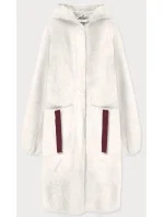 Bílý přehoz přes oblečení s kapucí la alpaka model 15820031 - S'WEST
