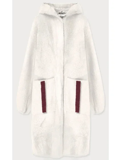 Biela alpaka s kapucňou (B3005)