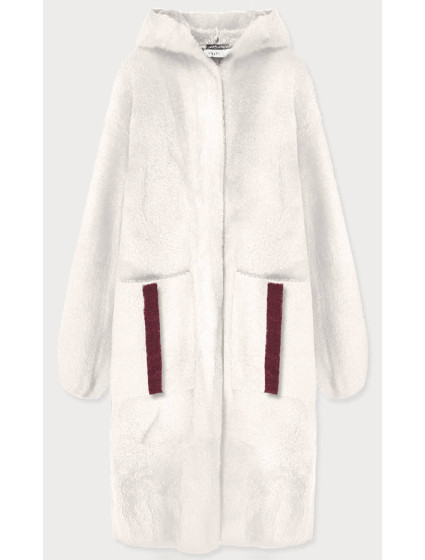 Bílý přehoz přes oblečení s kapucí la alpaka model 15820031 - S'WEST