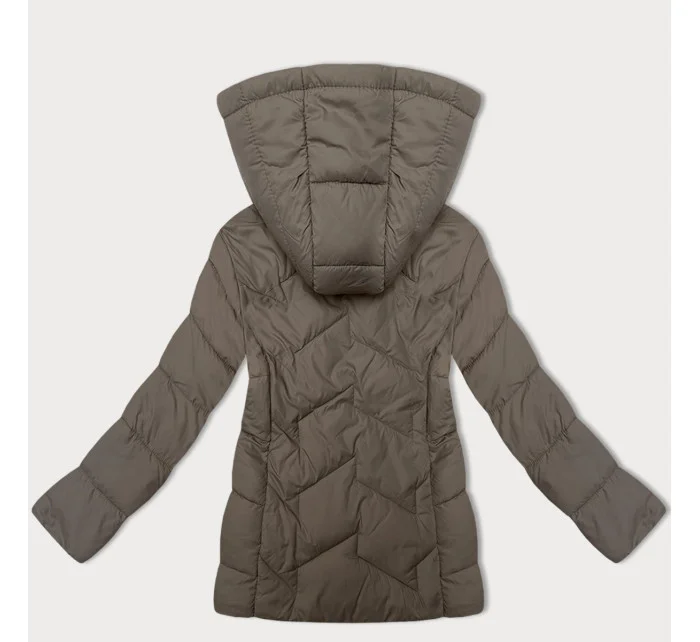 Béžová dámska bunda s kapucňou J Style (16M9191-62)