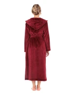 Dámsky župan Siena s kapucňou 3156 oversized bordový - Vestis