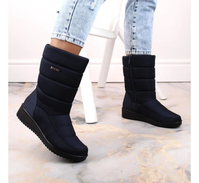 Dámske vysoké snehové topánky W EVE436B navy blue - Novinky Dámske vysoké snehové topánky W EVE436B navy blue - Novinky
