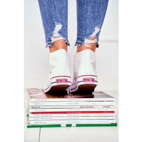 Dámske vysoké tenisky Big Star - biele