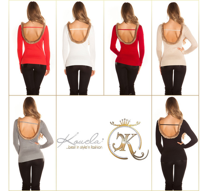 SexyBack! Koucla finednitted jumper with fake fell