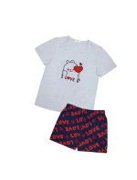 Dámske pyžamo 01/239 šedé s medveďom - Karol