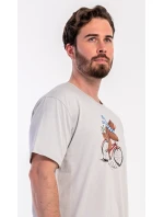 Pánska nočná košeľa s krátkym rukávom Medveď na bicykli Pánska nočná košeľa s krátkym rukávom Medveď na bicykli