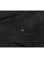 Čierno-karamelová obojstranná dámska zimná bunda (2M-21508)