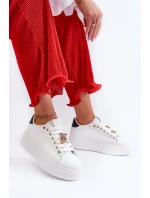 Dámské boty na platformě s ozdobami bílé model 21659159 - Boto Dámské boty na platformě s ozdobami bílé model 21659159 - Boto