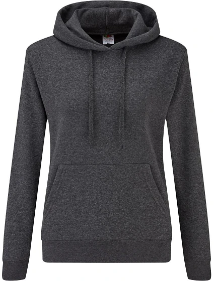 Fruit of the Loom Classic Lady-Fit Hooded Sweat Dámska mikina s kapucňou 16.2038 tmavošedá melírovaná Fruit of the Loom Classic Lady-Fit Hooded Sweat Dámska mikina s kapucňou 16.2038 tmavošedá melírovaná