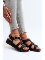 Hladké Dámské Sandály  Černé model 21661770 - Zaxy