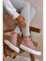 Zateplené dámske tenisky na platforme z eko kože Big Star Pink Zateplené dámske tenisky na platforme z eko kože Big Star Pink