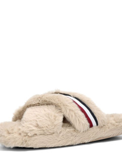 Domáce papuče Ful Cross Strap W FW0FW07551 ABO Béžová - Tommy Hilfiger