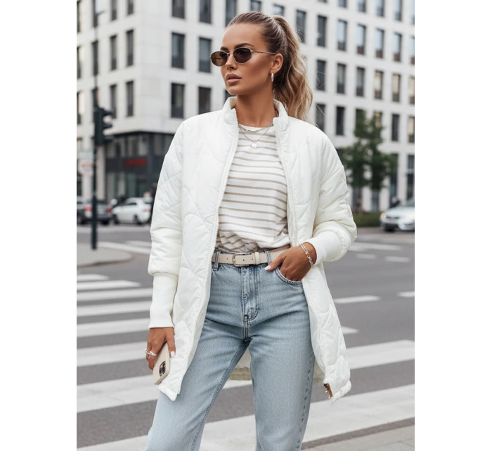 Dámska prešívaná bunda ARANA ecru FashionStreet TY3616
