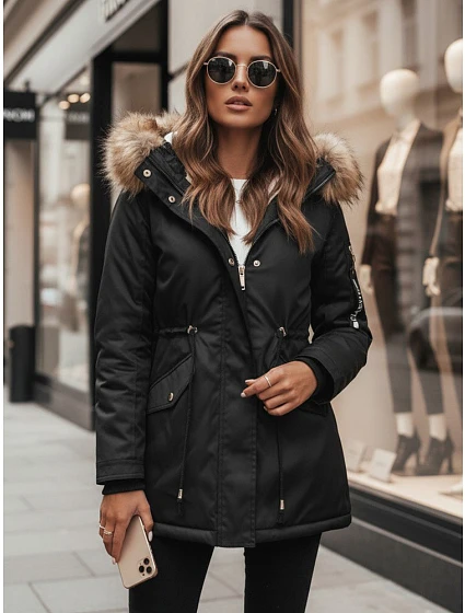 Dámská zimní bunda parka černá Dstreet model 21971026 - FashionStreet