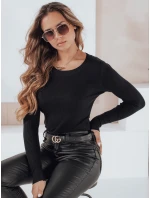 Dámský žebrovaný svetr černý Dstreet model 21990945 - FashionStreet