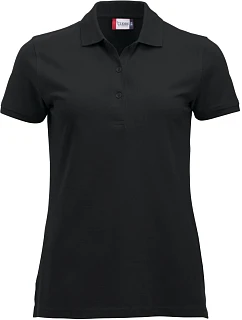 Clique Classic Marion S/S Dámske polo tričko z hrubej bavlny 67.8246 čierne