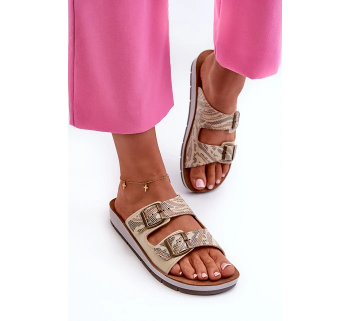 Pohodlné Dámské Žabky S  Zlaté model 21664587 - Inblu