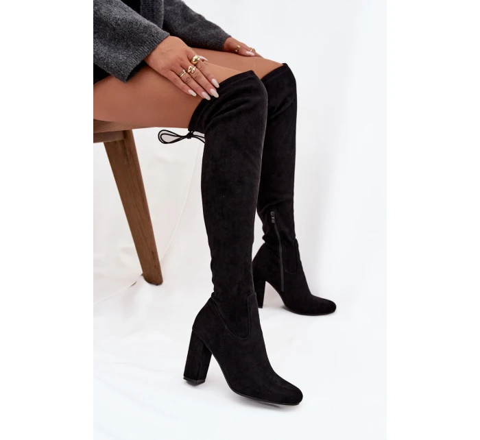 Kozaki Damskie Na Słupku Czarne Xamarin