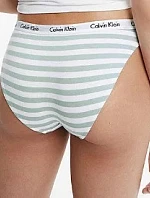 Dámske nohavičky D1618E 5XD biela/zelená - Calvin Klein