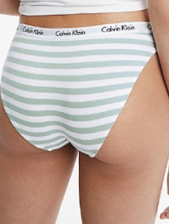 Dámske nohavičky D1618E 5XD biela/zelená - Calvin Klein